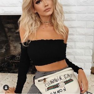 Off the shoulder crop top